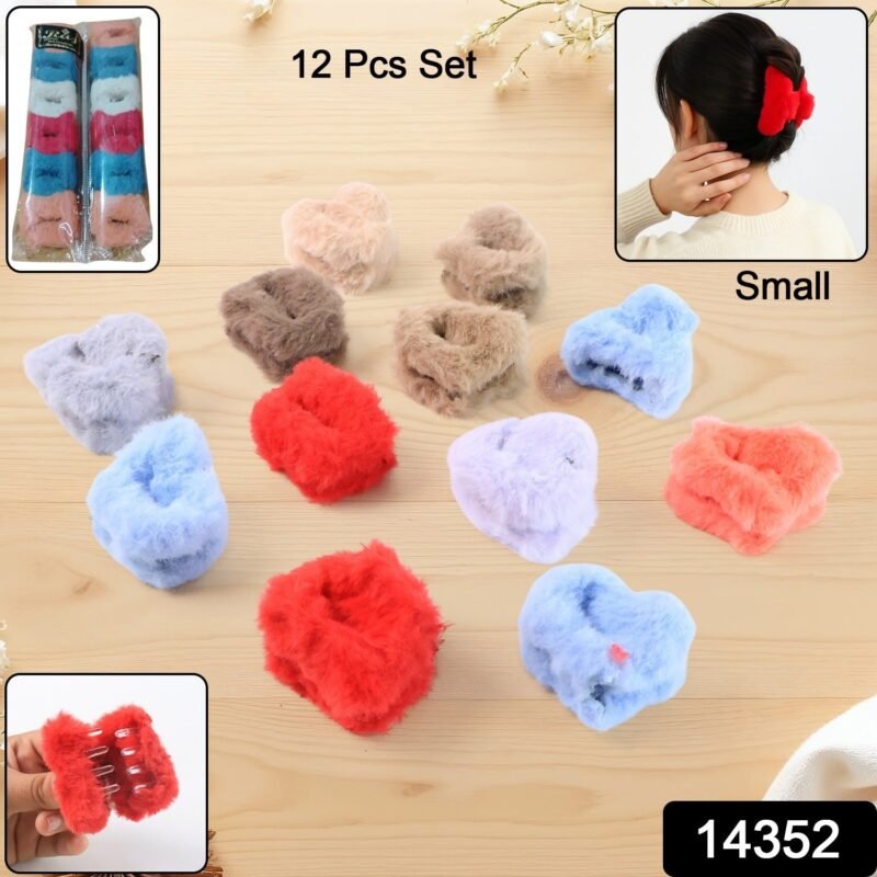 c1897207-5fc1-4d40-b1b8-7ea1990d0572.jpg Small Hair Claw Clips – Plush Non-Slip Hair Accessories Set