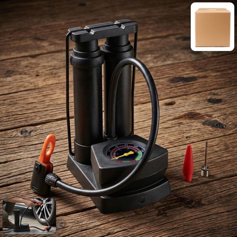 e23d9c16-1b08-452f-b28f-86594fca6bd3.jpg Foot Air Pump – Compact, Portable with Pressure Gauge for Tires