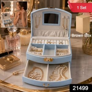 ee7b3fc9-bcc4-4a9e-8468-1c8f097b4305.jpg Jewelry Storage Box � Multi-Layer Organizer with Mirror for Elegant Storage