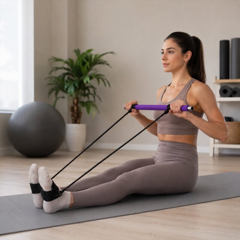 Pilates Bar with Resistance Bands � Full-Body Home Workout Kit