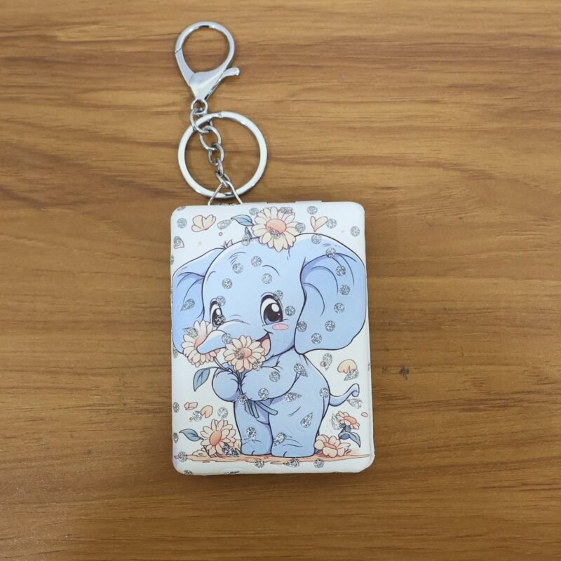 foldable-compact-hand-mirror-09.jpg Foldable Mirror Keychain – Compact, Cute Elephant Design