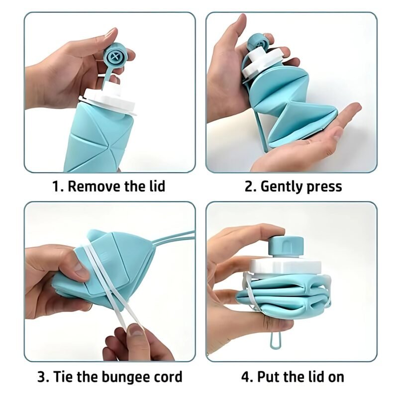 foldable-water-bottle-03.jpg 600ml Collapsible Silicone Water Bottle – Foldable & Leakproof
