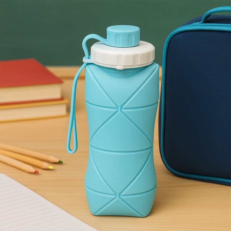 foldable-water-bottle-04.jpg 600ml Collapsible Silicone Water Bottle – Foldable & Leakproof