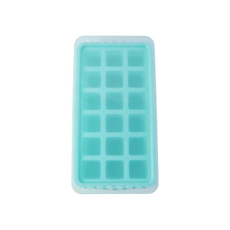 Ice Cube Tray � Leak-Proof with 18-Grid Silicone Design