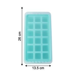 Ice Cube Tray � Leak-Proof with 18-Grid Silicone Design