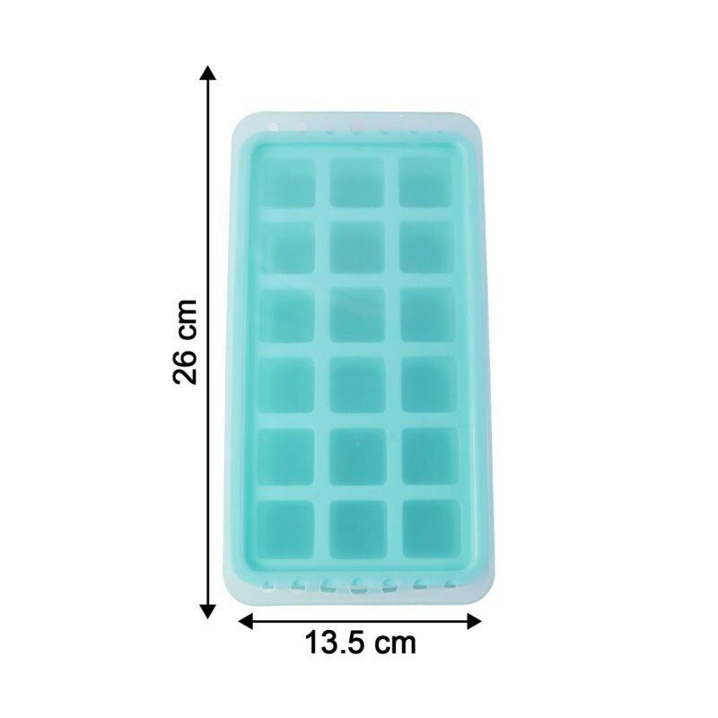 Ice Cube Tray � Leak-Proof with 18-Grid Silicone Design