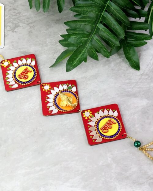 Traditional Labh Shubh Wall Hanging – Auspicious Festive Door Décor