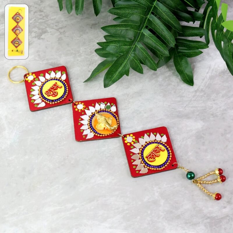 Traditional Labh Shubh Wall Hanging – Auspicious Festive Door Décor