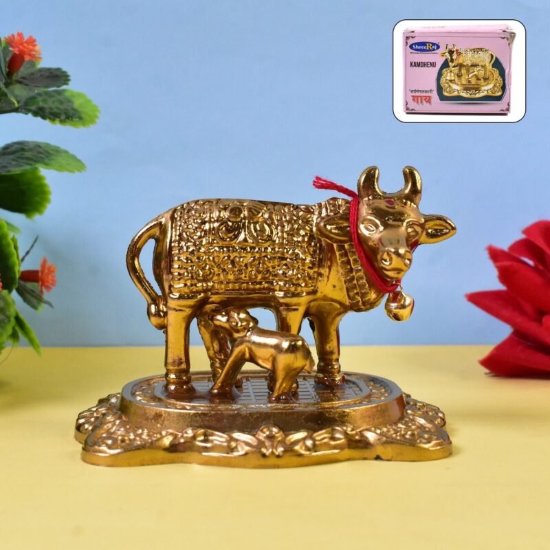 image_1-34.jpg Golden Metal Kamdhenu Cow Showpiece – Spiritual Home Decor