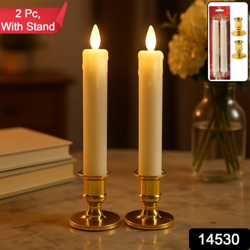 image_2-8.jpg LED Flameless Taper Candles – Set of 2 Realistic Flickering Lights