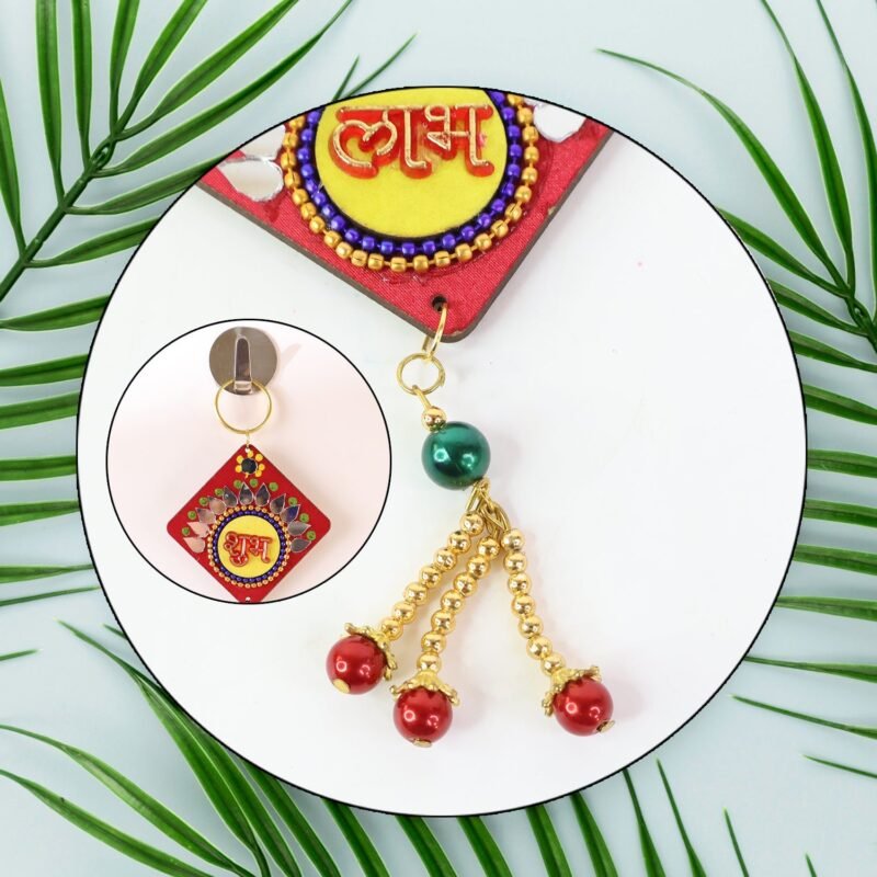 Traditional Labh Shubh Wall Hanging – Auspicious Festive Door Décor