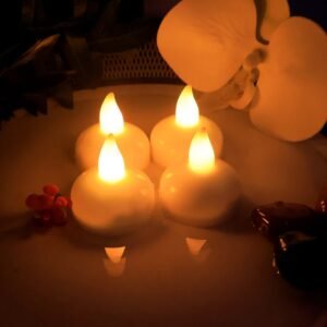 Round LED Flameless Tealight Candles – Safe Warm Glow Set of 8