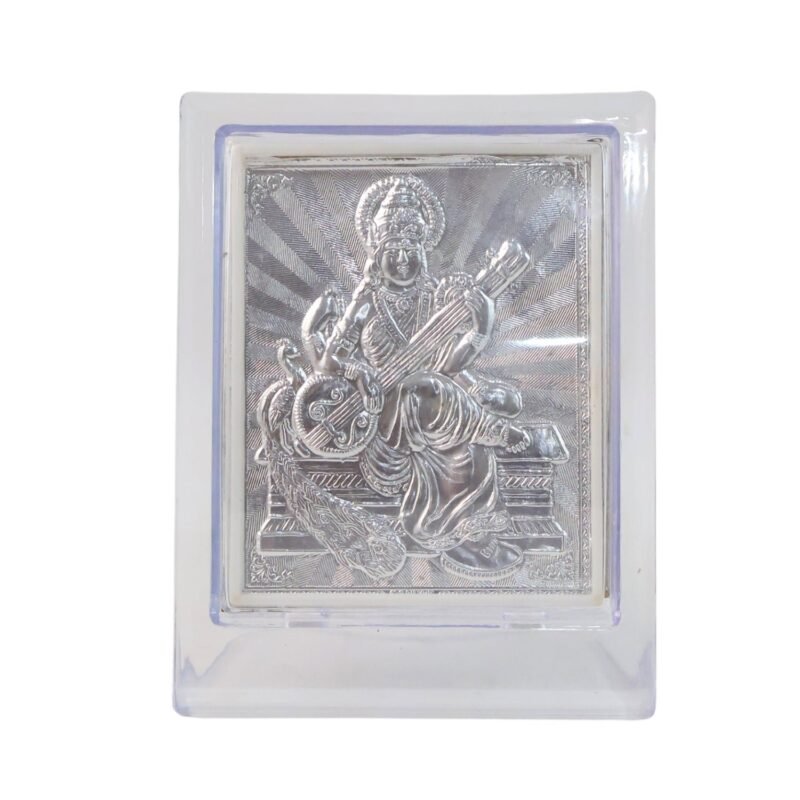 image_5-23.jpg Silver Saraswati Maa Photo Frame – Elegant Spiritual Decor