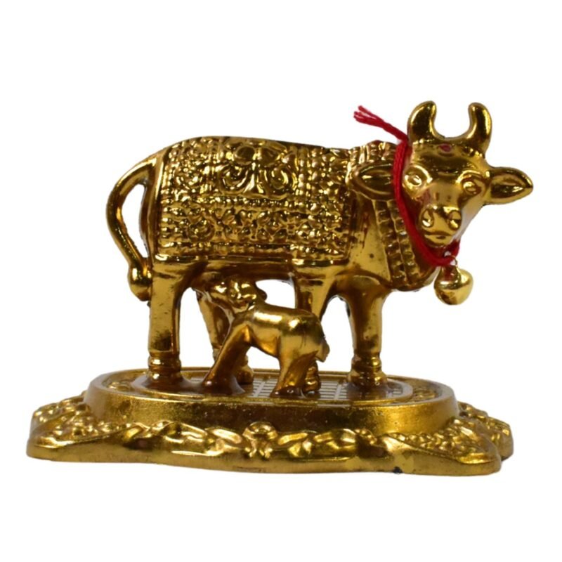 image_5-29.jpg Golden Metal Kamdhenu Cow Showpiece – Spiritual Home Decor