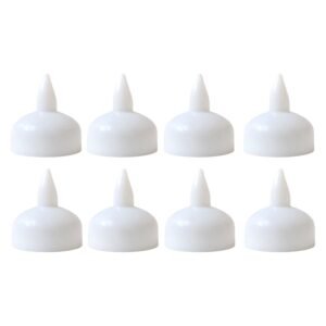 Round LED Flameless Tealight Candles – Safe Warm Glow Set of 8