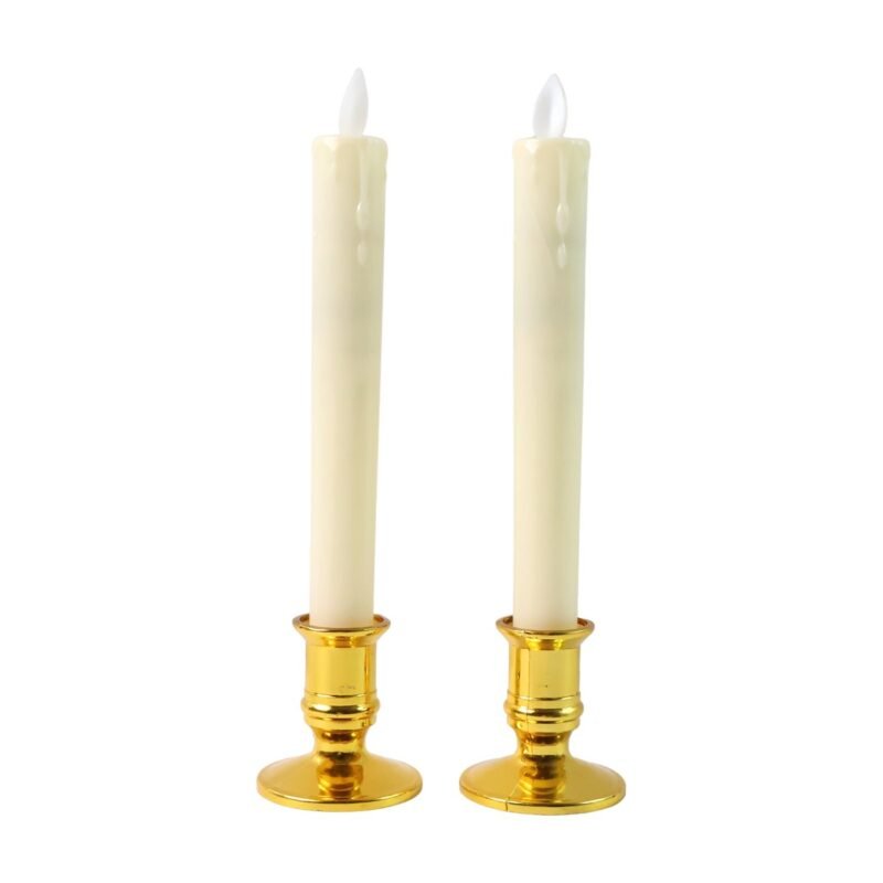 image_6-7.jpg LED Flameless Taper Candles – Set of 2 Realistic Flickering Lights