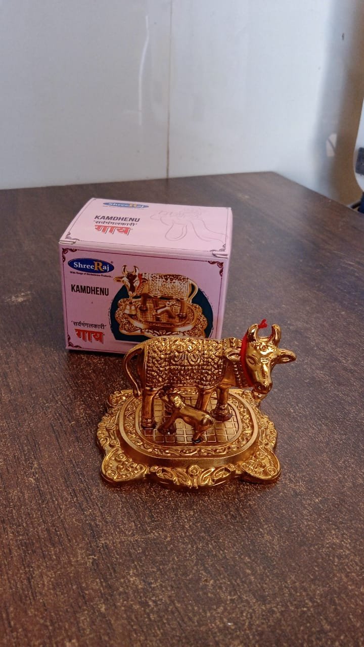 image_7-27.jpg Golden Metal Kamdhenu Cow Showpiece – Spiritual Home Decor