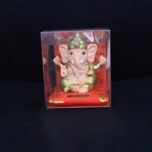 Lord Ganesh Idol with Solar-Powered Base – Medium Decorative Statue