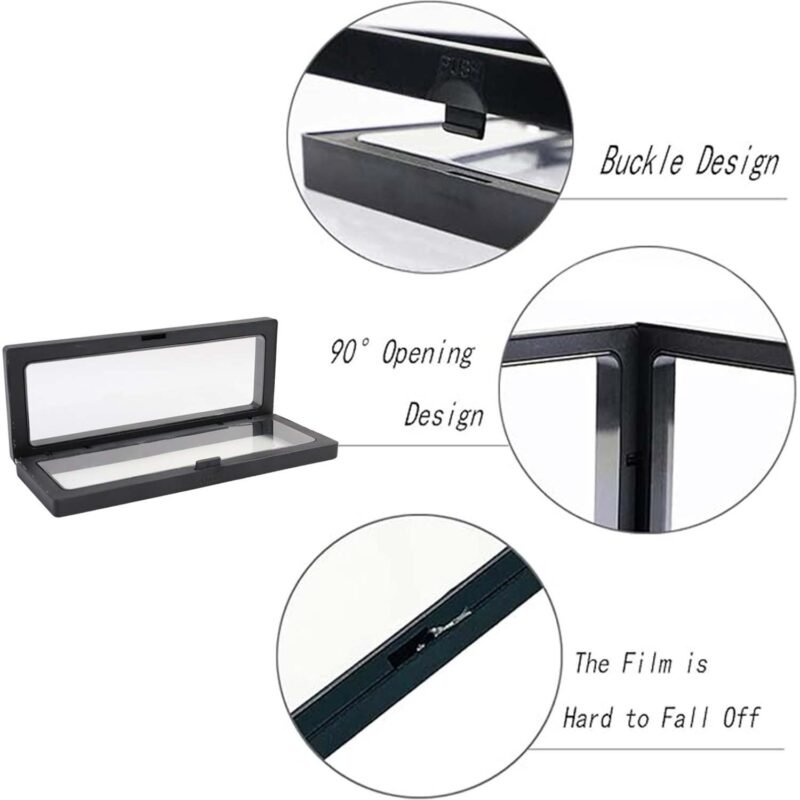 Transparent Floating Jewelry Display Box – 18x7 cm Magnetic Case