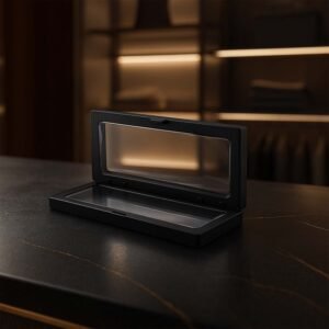 Transparent Floating Jewelry Display Box – 18x7 cm Magnetic Case