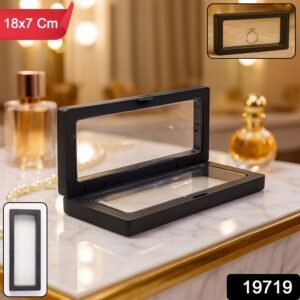 Transparent Floating Jewelry Display Box – 18x7 cm Magnetic Case
