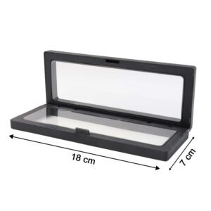 Transparent Floating Jewelry Display Box – 18x7 cm Magnetic Case