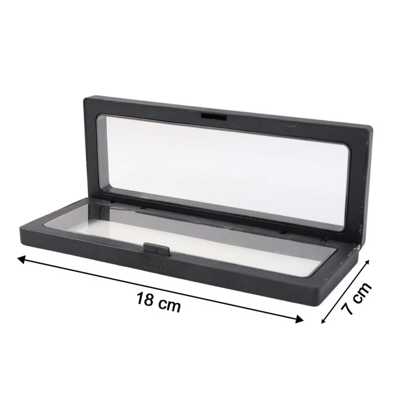 Transparent Floating Jewelry Display Box – 18x7 cm Magnetic Case