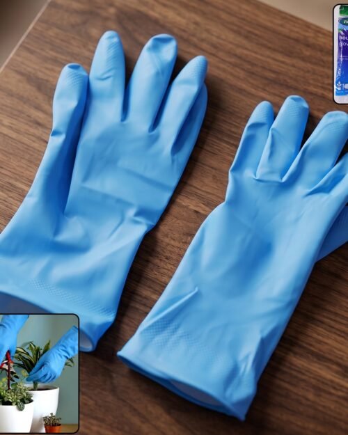 Waterproof Rubber Cleaning Gloves � Durable & Reusable Kitchen Gloves