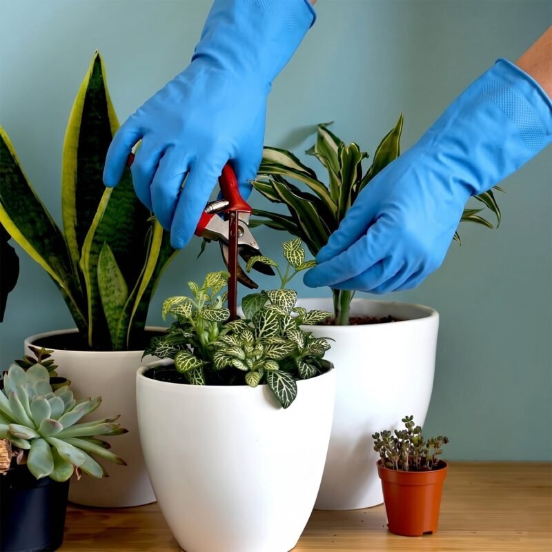 Waterproof Rubber Cleaning Gloves � Durable & Reusable Kitchen Gloves