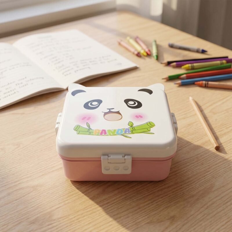 lunchbox4.jpg Kids Lunch Box with Compartments � Panda Design & Utensils for School & Travel