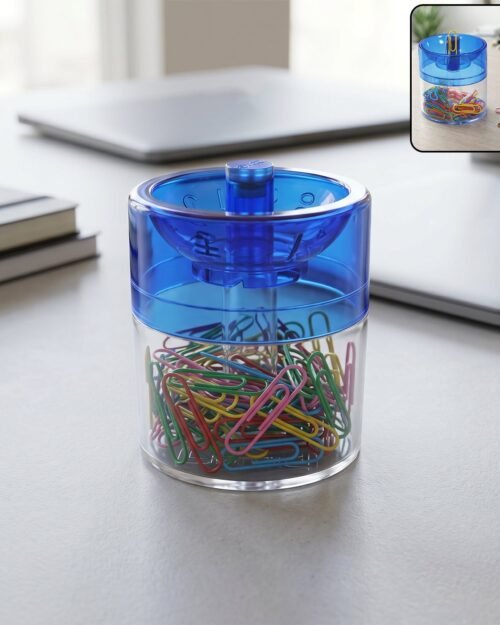 Magnetic Pin & Paper Clip Dispenser � Compact Desk Organizer for Office & Home