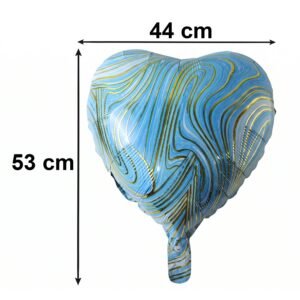 Blue Marble Heart Foil Balloon � Bright & Festive Party Decor