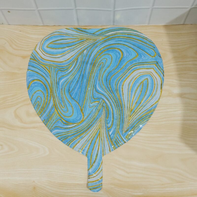 Blue Marble Heart Foil Balloon � Bright & Festive Party Decor