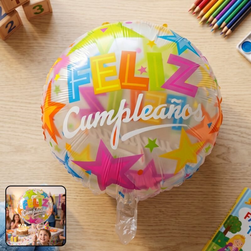 Colorful Feliz Cumplea�os Foil Balloon � Bright Birthday Decoration
