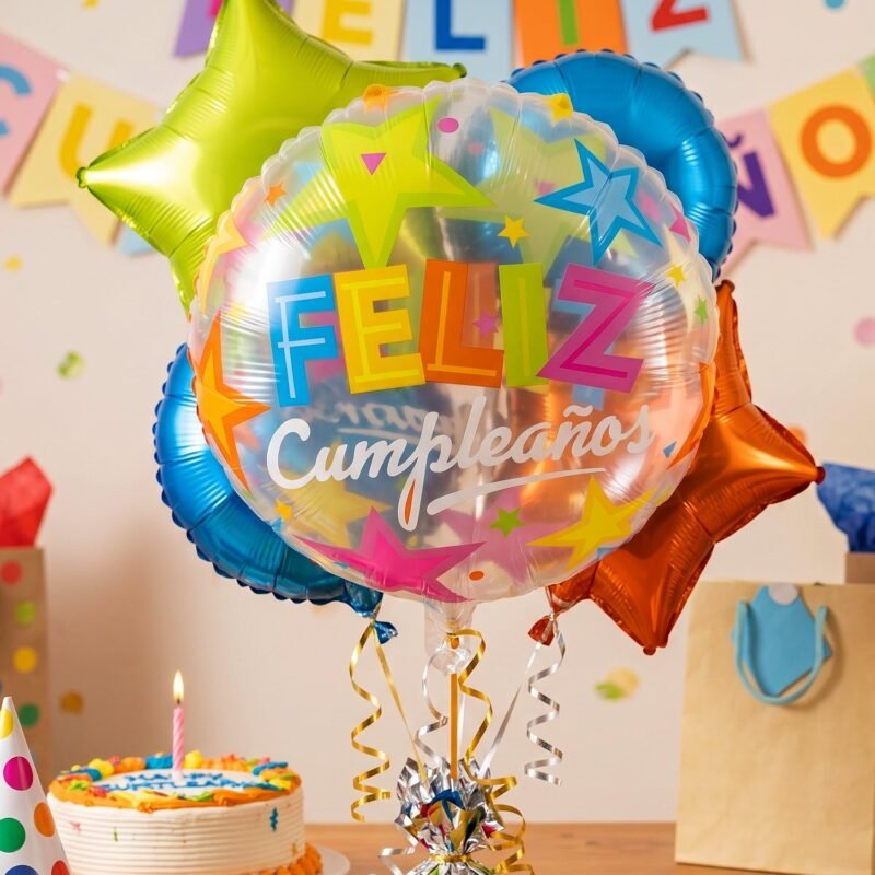 Colorful Feliz Cumplea�os Foil Balloon � Bright Birthday Decoration