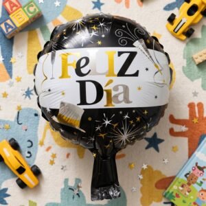 party-decoration-balloons_6_-4.jpg Black Gold 'Feliz Dia' Foil Balloon � Bright Party Decor for Celebrations