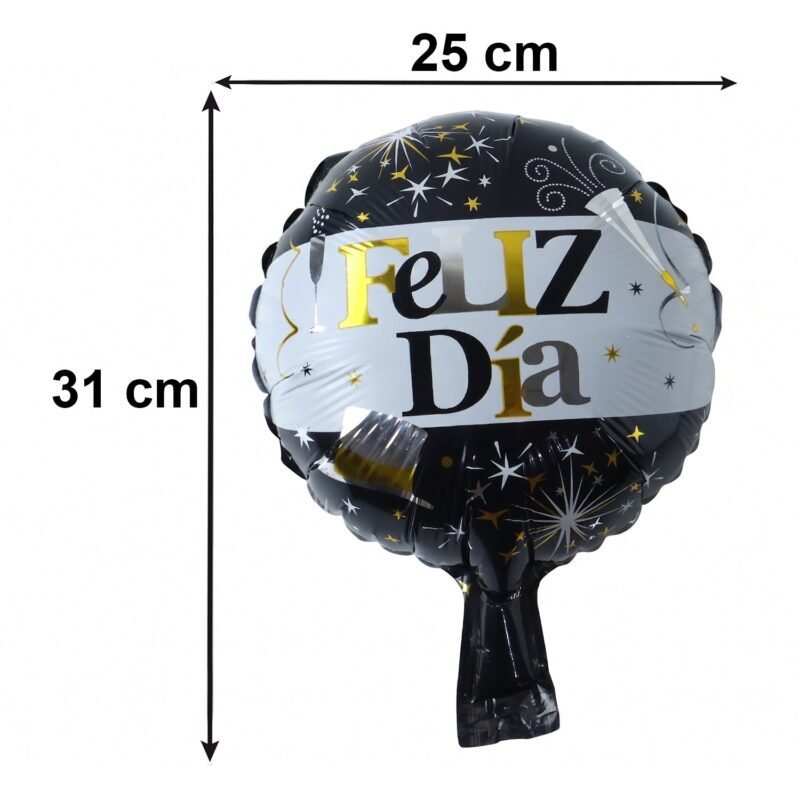party-decoration-balloons_6_-6.jpg Black Gold 'Feliz Dia' Foil Balloon � Bright Party Decor for Celebrations