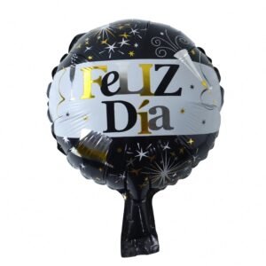 party-decoration-balloons_6_-7.jpg Black Gold 'Feliz Dia' Foil Balloon � Bright Party Decor for Celebrations