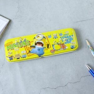 Cartoon-themed Metal Pencil Box – Cute & Durable School Storage
