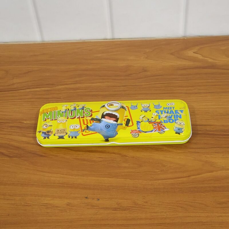 Cartoon-themed Metal Pencil Box – Cute & Durable School Storage