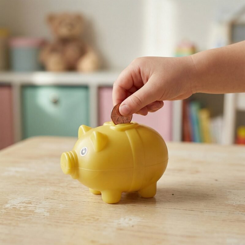 Piggy Bank – Cute Kids’ Coin Savings Box for Learning
