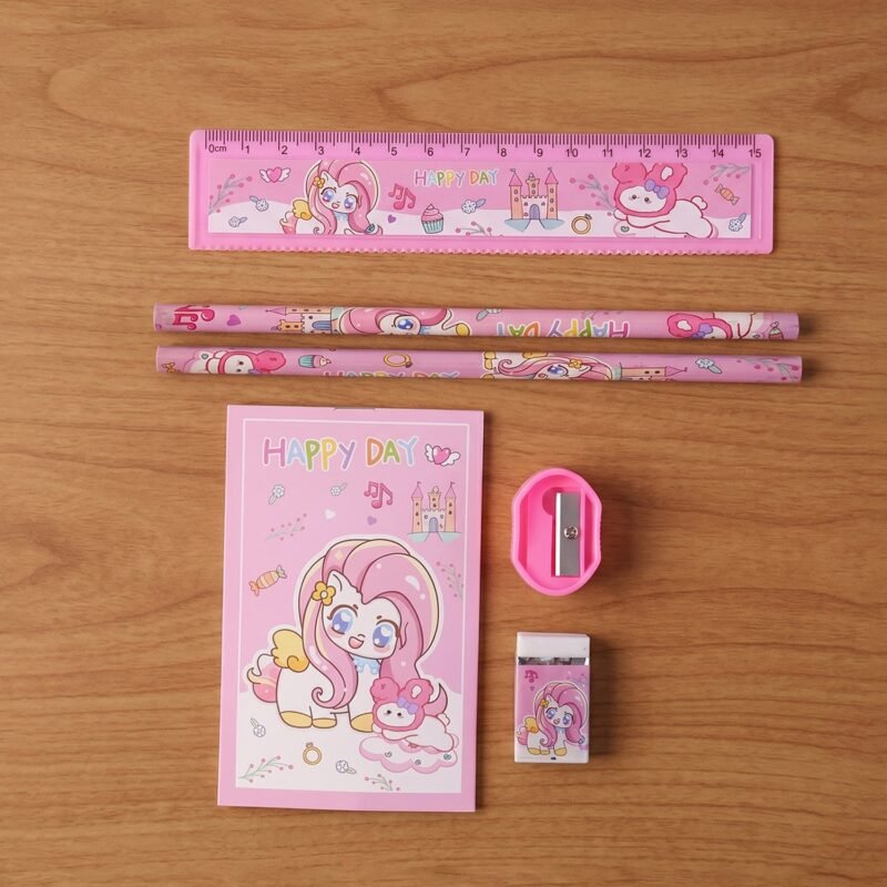 Cartoon Stationery Gift Set � Complete Kids School Supplies with Unicorn Design
