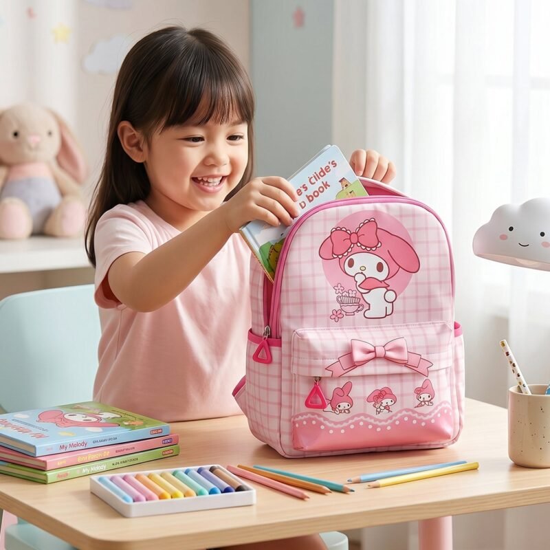 Kids Backpack � Adorable My Melody Design with Bow & Bunny