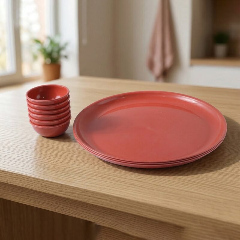 plateandbowl-02.jpg Multipurpose Serving Plate and Bowl Set – Durable & Stylish for Daily Use