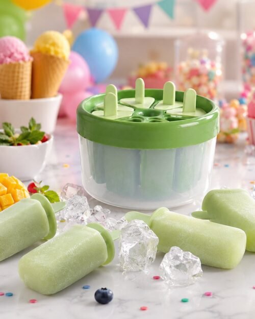 popsicle_main.jpg Plastic Ice Candy Popsicle Maker � 8 Molds for Homemade Treats