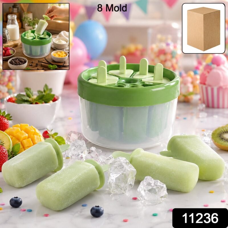 Plastic Ice Candy Popsicle Maker � 8 Molds for Homemade Treats