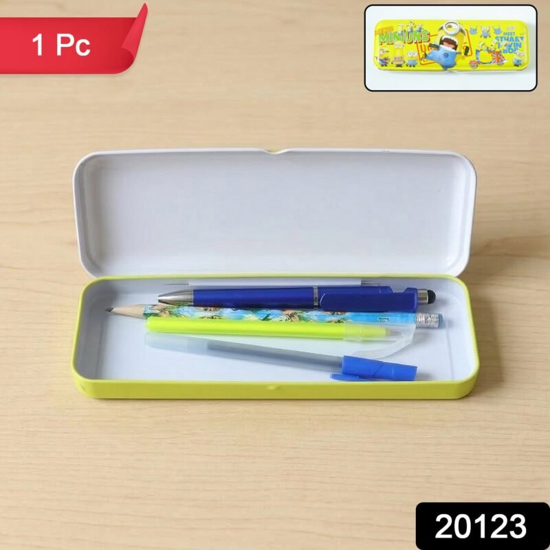 Cartoon-themed Metal Pencil Box – Cute & Durable School Storage