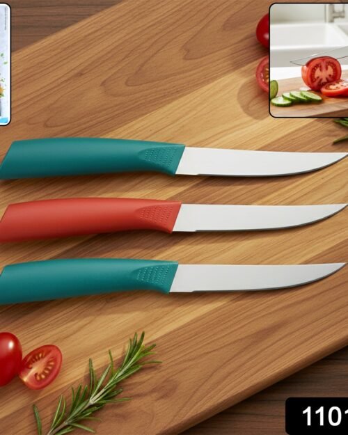Stainless Steel Fruit Knife Set – Sharp & Ergonomic 3-Piece