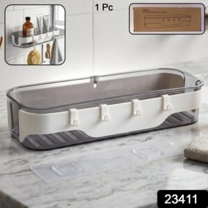 Bathroom Wall Shelf � Space-Saving with Hooks & Modern Design