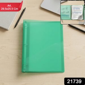 A4 Size Transparent Ring Binder Folder � Durable for Document Organization